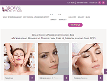 Tablet Screenshot of bocabrowandbeautybar.com